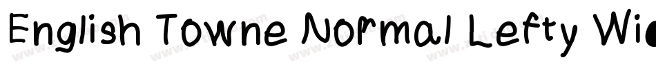 English Towne Normal Lefty Wide字体转换